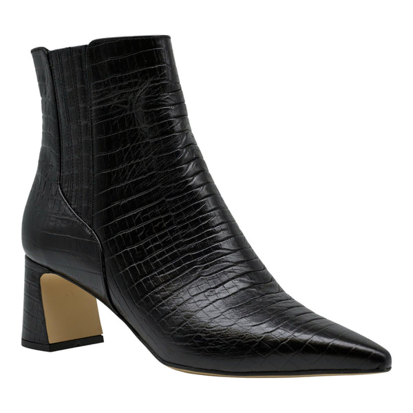 Mourtzi 562Z02 Ανάγλυφα Μποτάκια με Τακούνι - Μαύρα