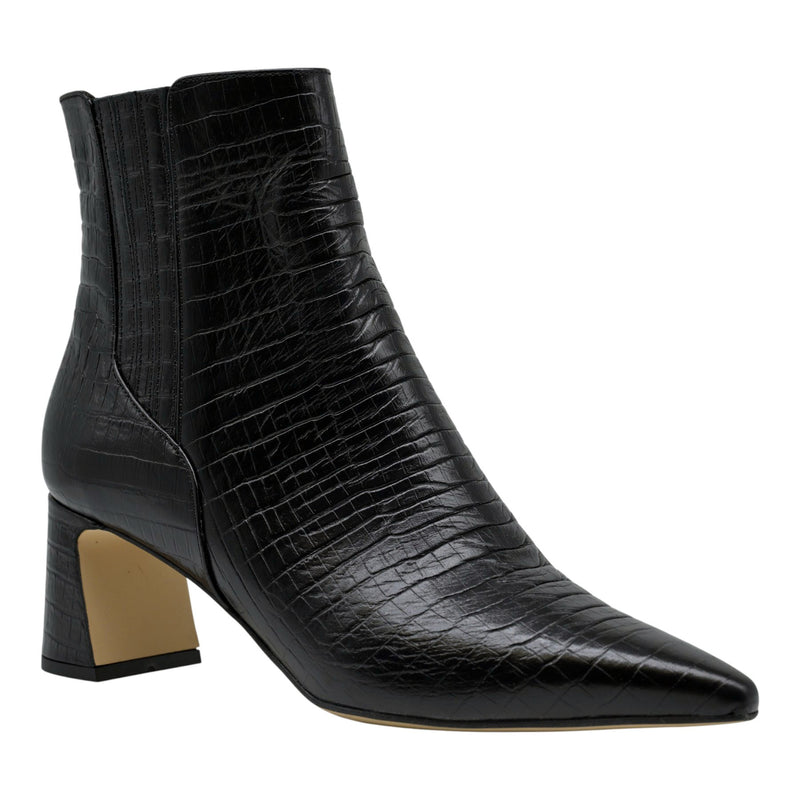 Mourtzi 562Z02 Ανάγλυφα Μποτάκια με Τακούνι - Μαύρα