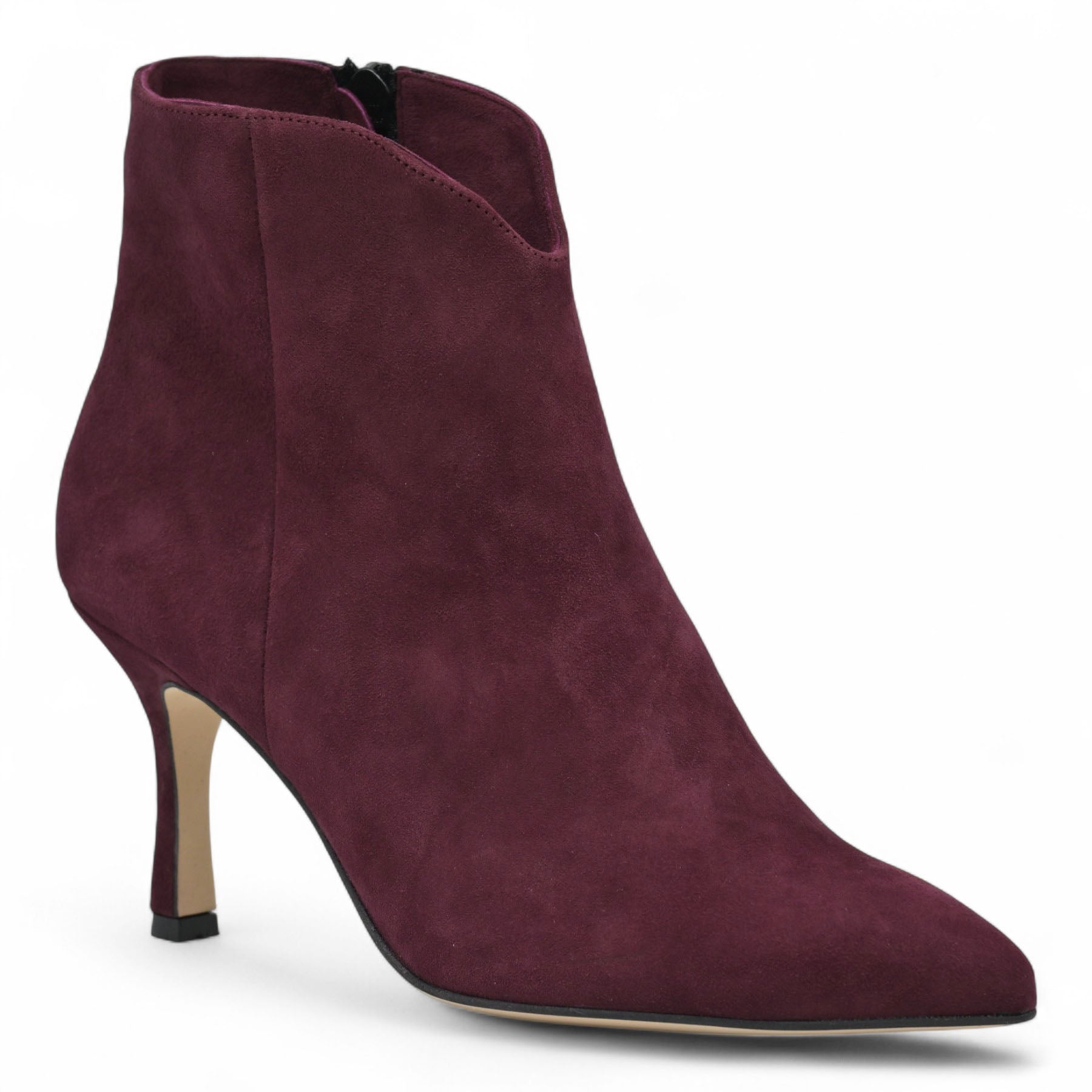 Mourtzi 71426 Μποτάκια Αστραγάλου με Τακούνι - Μπορντό Σουέντ