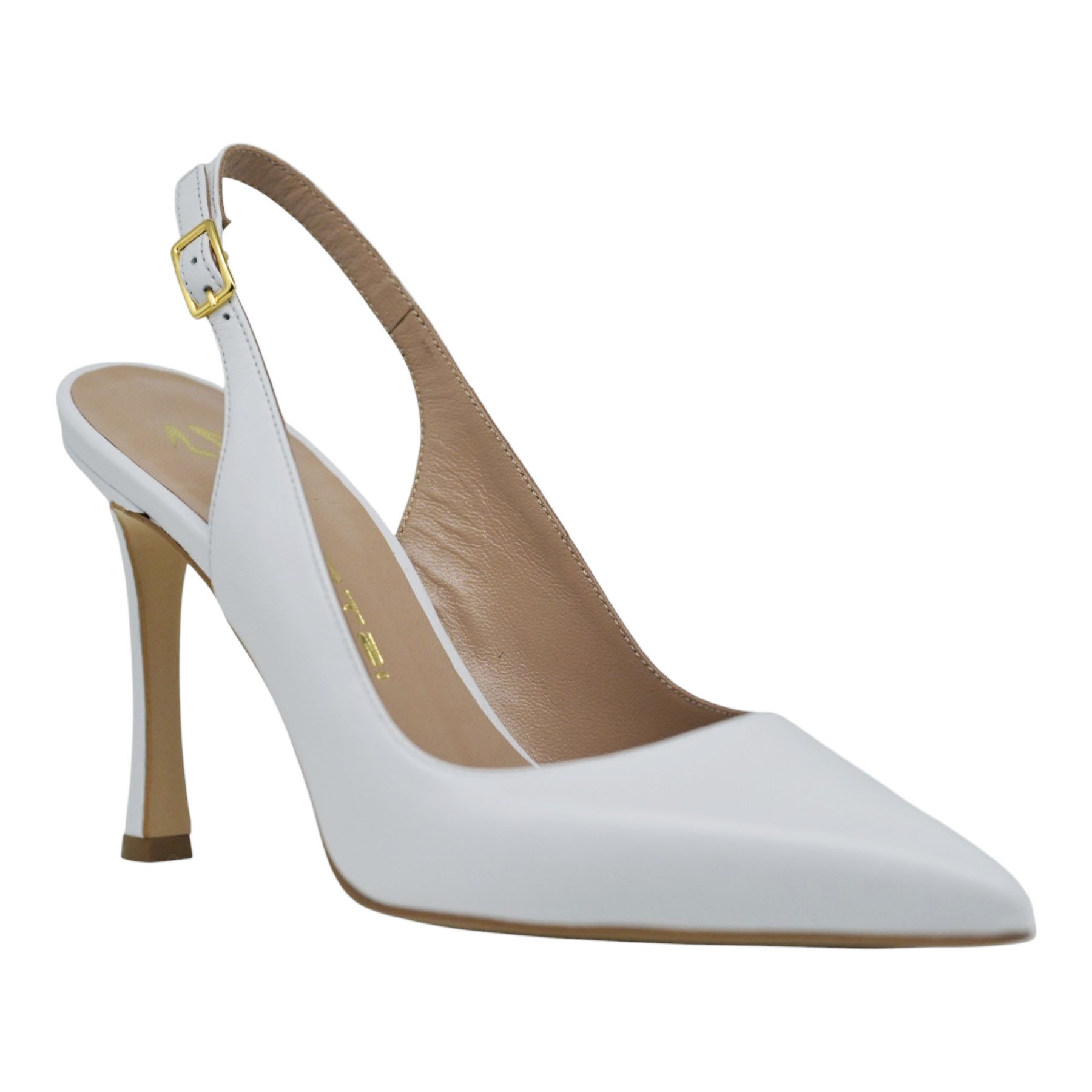 Mourtzi 85702 Γόβες Slingback Κλασικές - Άσπρες