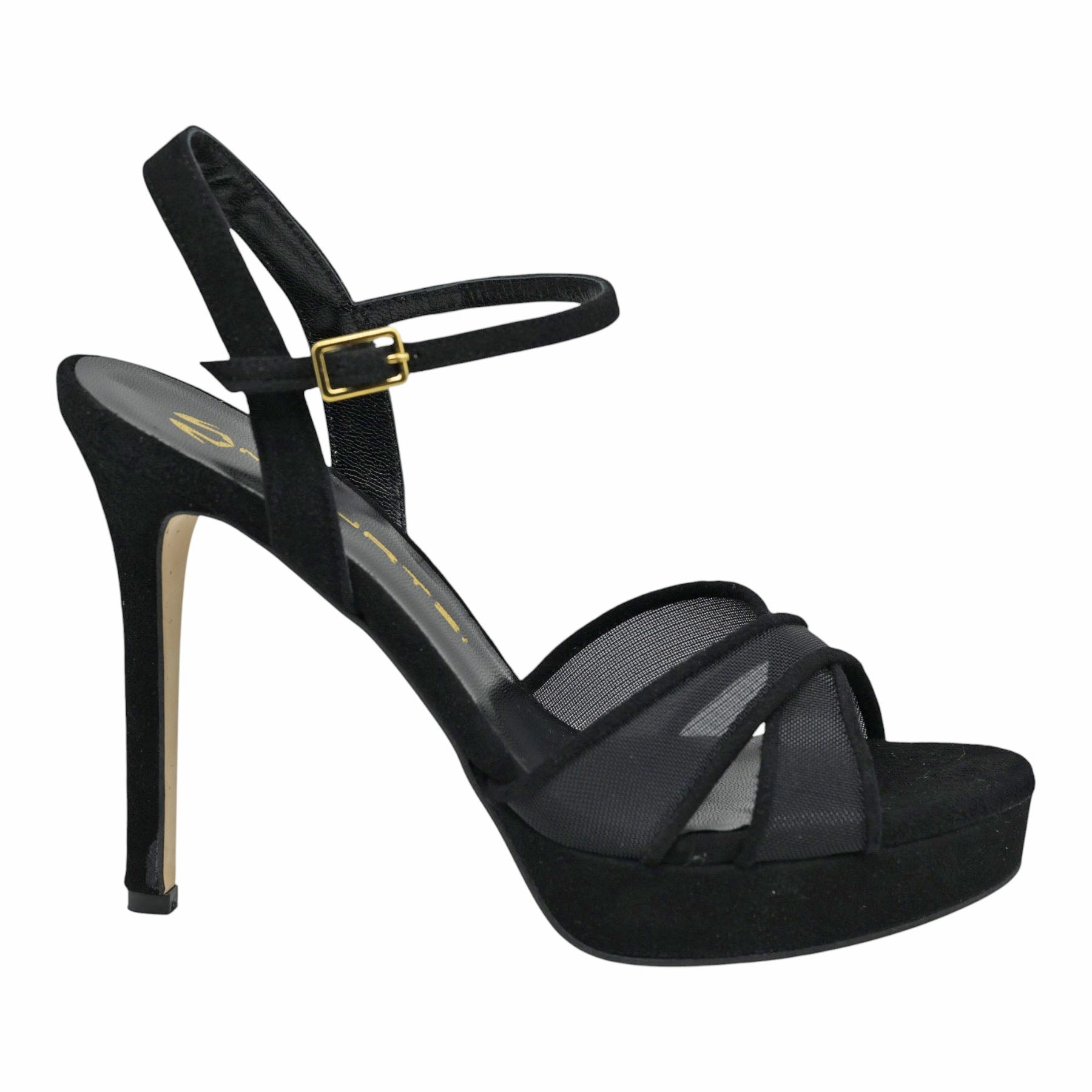 Mourtzi 860F33 Πέδιλα Slingback με Τούλι και Φιάπα - Μαύρα