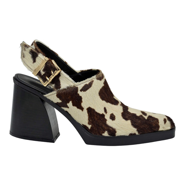 Galeria di Scarpe TEO 105 Mules με Αγκράφα - Εκρού Καφέ