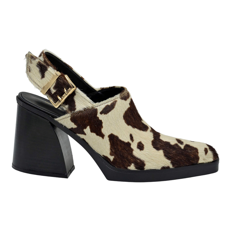 Galeria di Scarpe TEO 105 Mules με Αγκράφα - Εκρού Καφέ