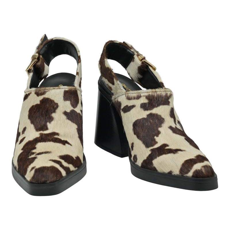 Galeria di Scarpe TEO 105 Mules με Αγκράφα - Εκρού Καφέ