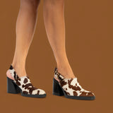 Galeria di Scarpe TEO 105 Mules με Αγκράφα - Εκρού Καφέ