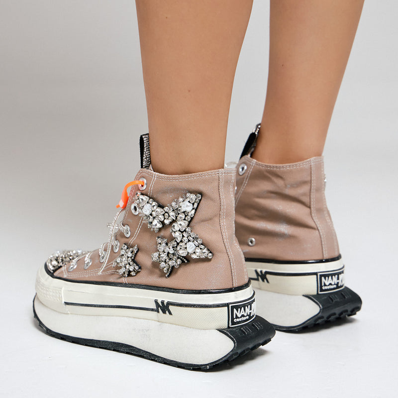 Nan-ku DFA-03 Sneakers Δίπατα με Κρύσταλλα - Taupe