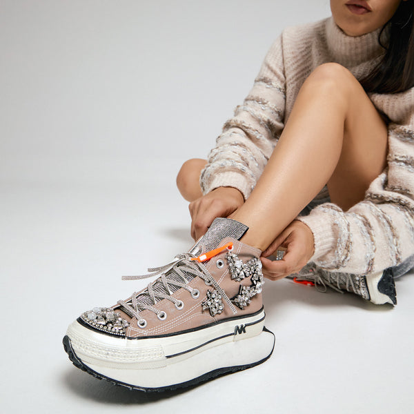 Nan-ku DFA-03 Sneakers Δίπατα με Κρύσταλλα - Taupe