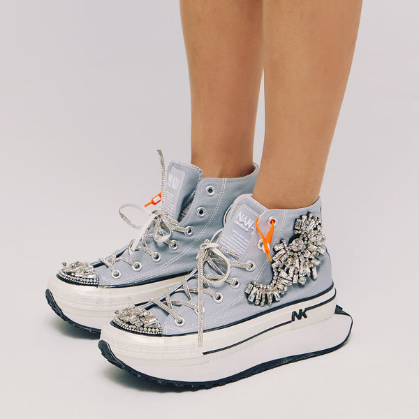Nan-ku DFC-03 Sneakers Δίπατα με Κρύσταλλα - Grey