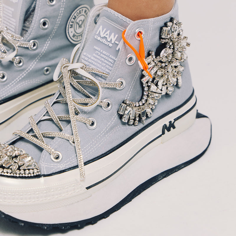 Nan-ku DFC-03 Sneakers Δίπατα με Κρύσταλλα - Grey
