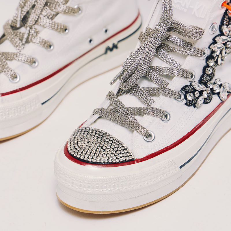 Nan-ku DSA-04 Sneakers Δίπατα με Κρύσταλλα - Άσπρο