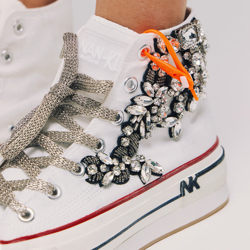 Nan-ku DSA-04 Sneakers Δίπατα με Κρύσταλλα - Άσπρο