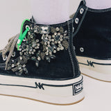Nan-ku DSA-04 Sneakers Δίπατα με Κρύσταλλα - Μαύρο