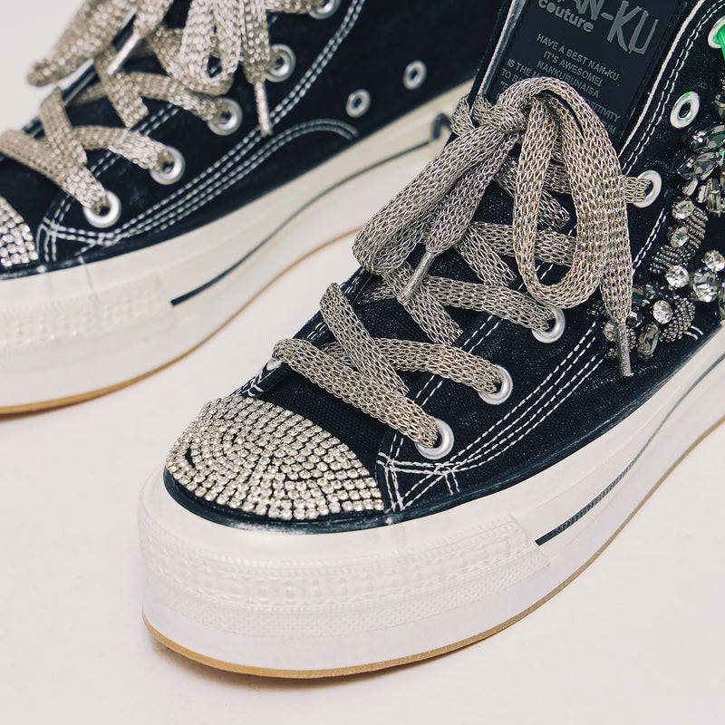 Nan-ku DSA-04 Sneakers Δίπατα με Κρύσταλλα - Μαύρο