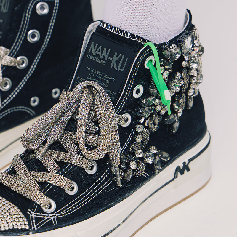 Nan-ku DSA-04 Sneakers Δίπατα με Κρύσταλλα - Μαύρο