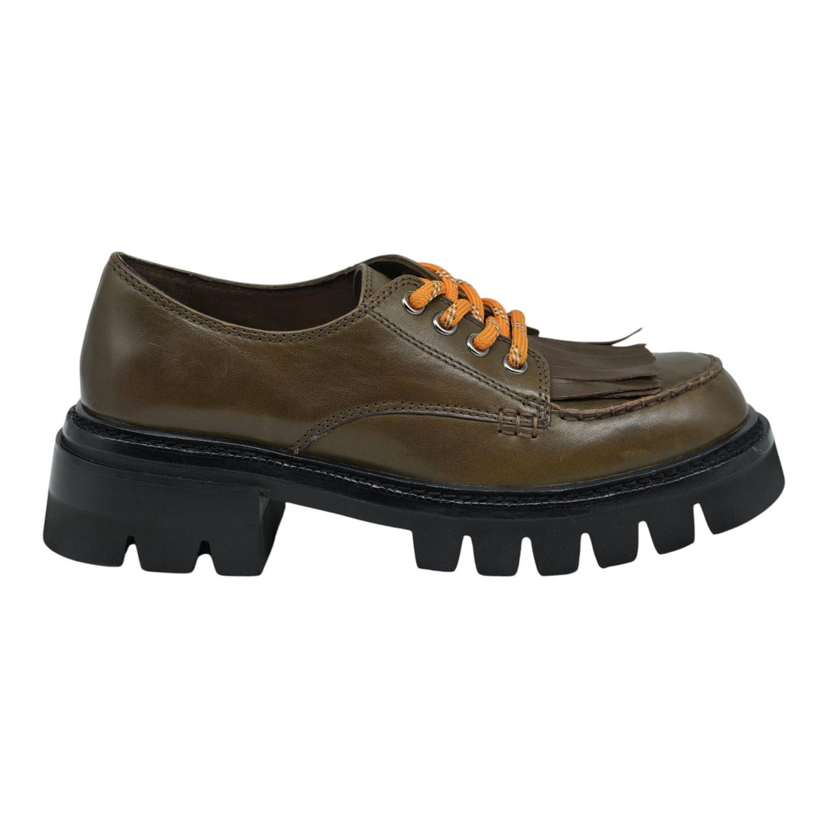 Paloma Barcelo Alene Loafers με Κρόσσια και Chunky Σόλα - Choco
