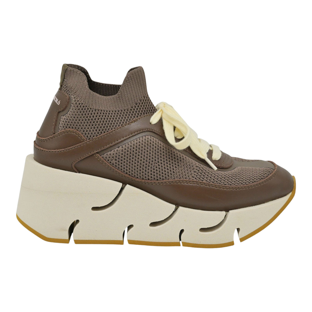 Paloma Barcelo Andrea Sneakers Τύπου Κάλτσα με Δίπατη Σόλα - Choco
