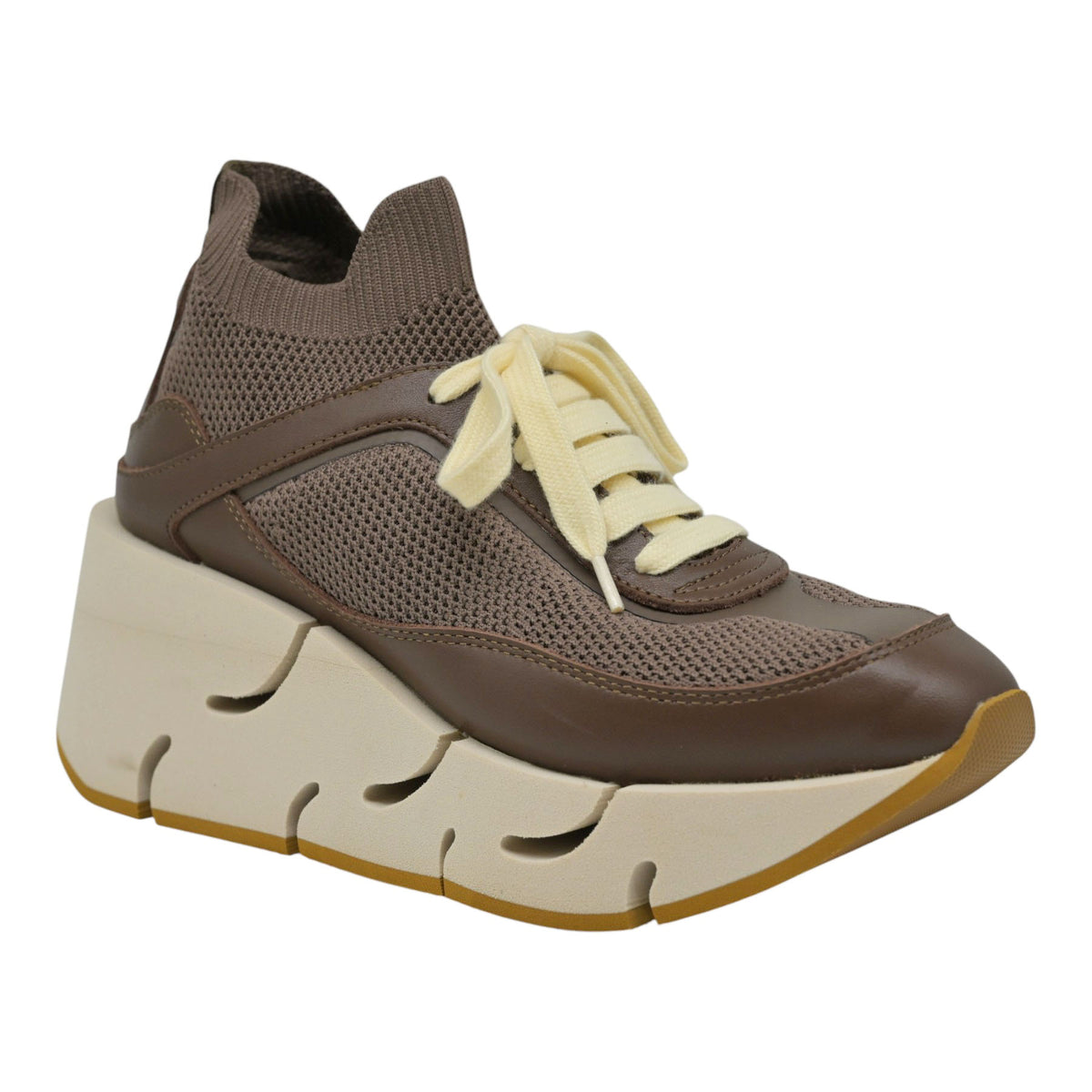 Paloma Barcelo Andrea Sneakers Τύπου Κάλτσα με Δίπατη Σόλα - Choco
