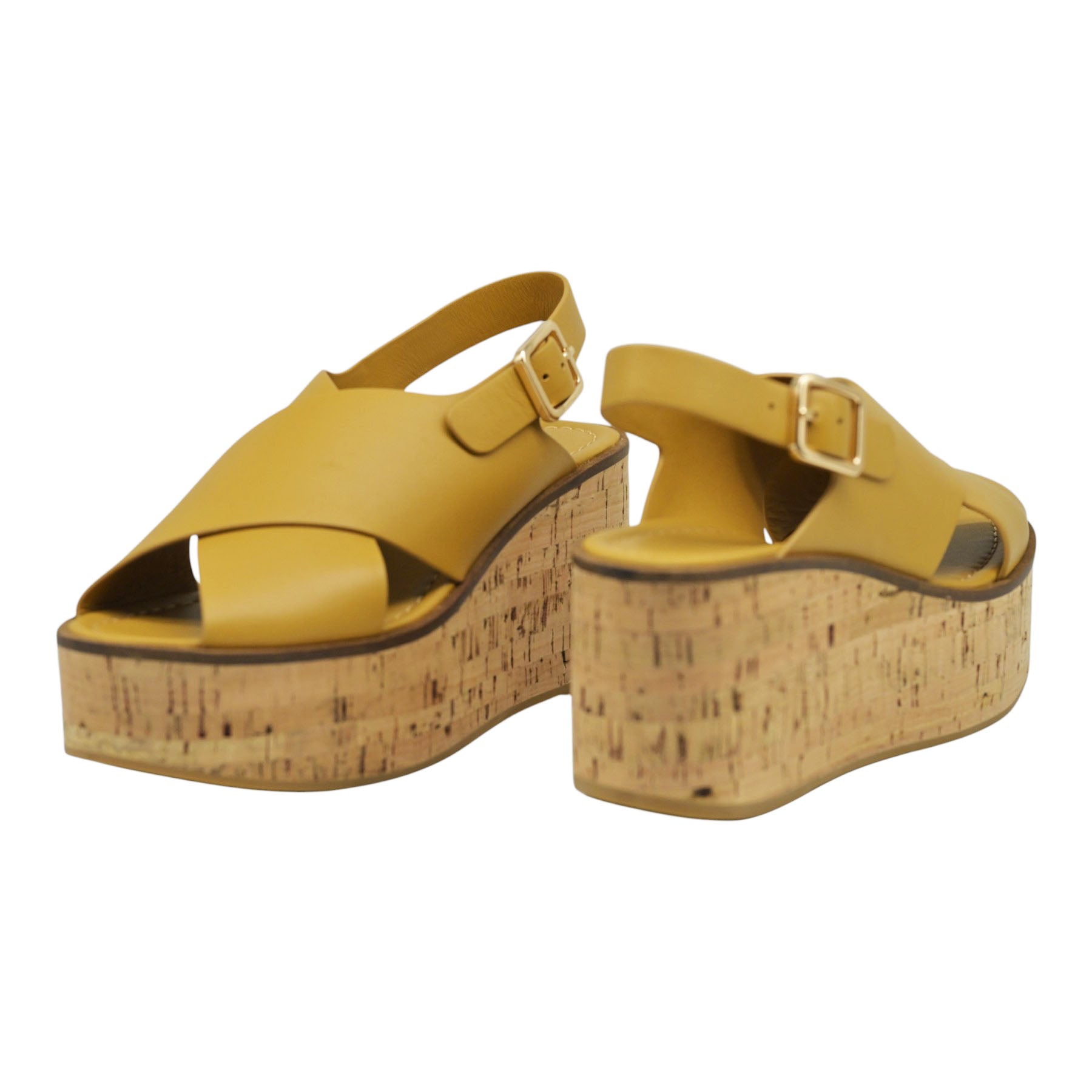 Paloma Barcelo Nus Πλατφόρμες Slingback Χιαστί - Ώχρα