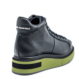 Paloma Barcelo Piper Sneakers Μποτάκια Δίπατα - Μαύρo με Pear Green