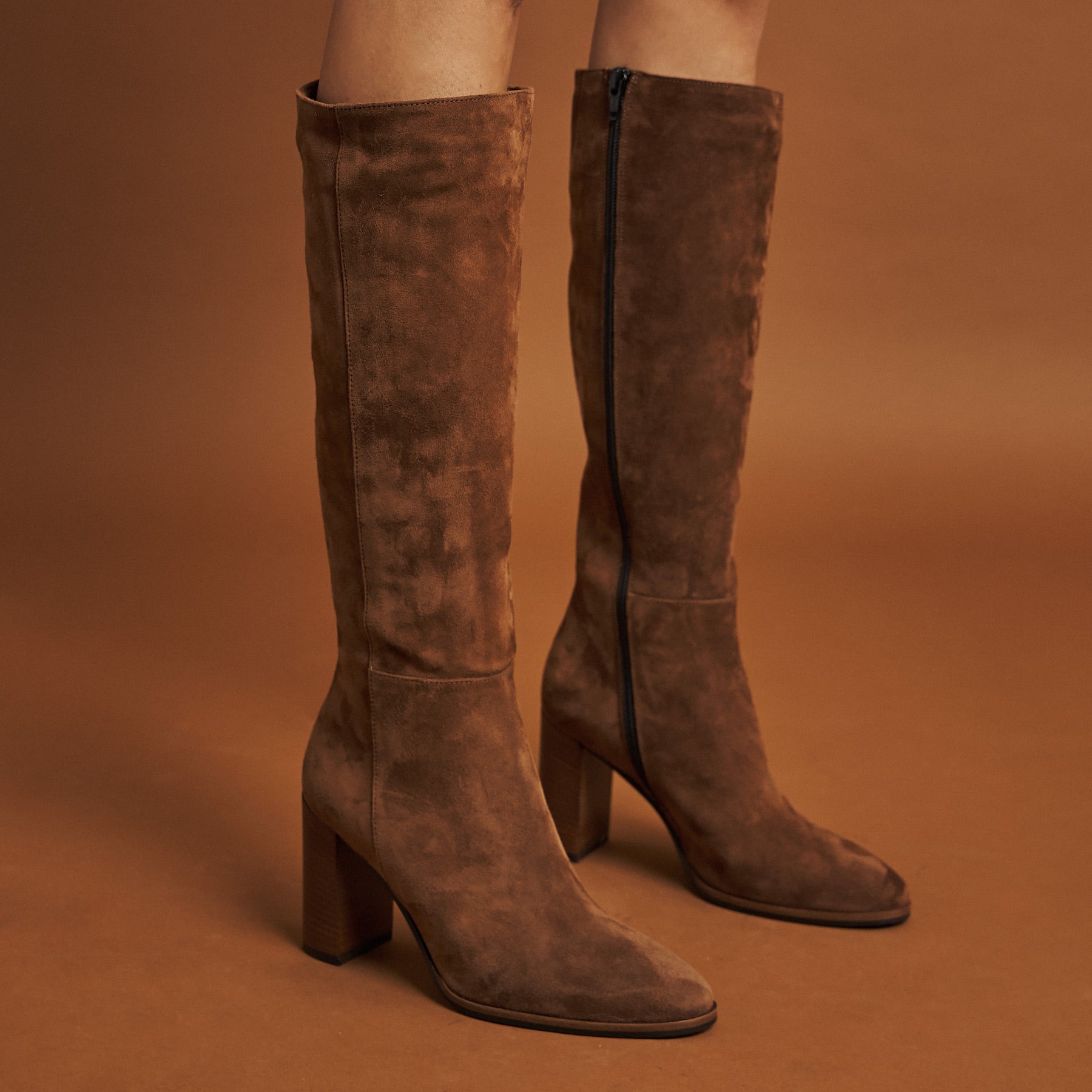 Philippe Lang 400400 C Μπότες με Τακούνι - Tabacco Καστόρ