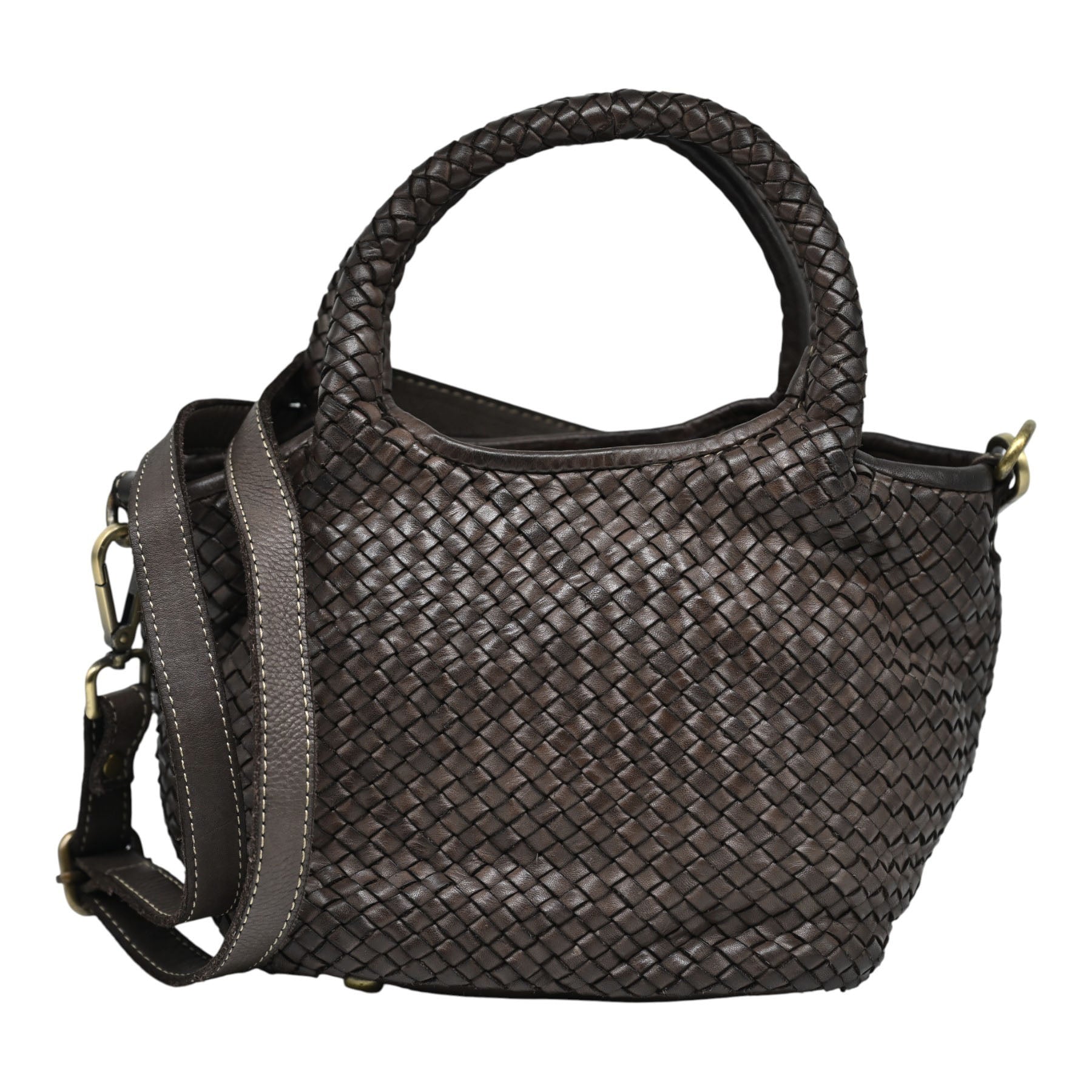 Philippe Lang 28921 Τσάντα Χειρός Πλεκτή - Dark Moro