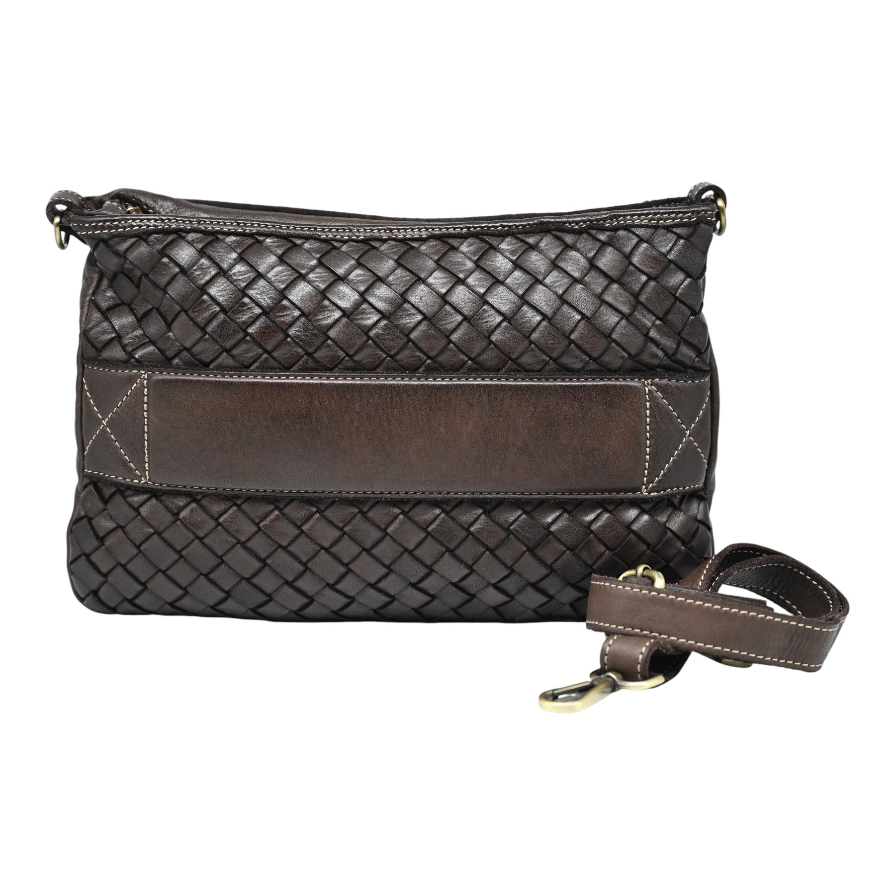 Philippe Lang 28942 Τσάντα Χιαστί Πλεκτή - Dark Moro