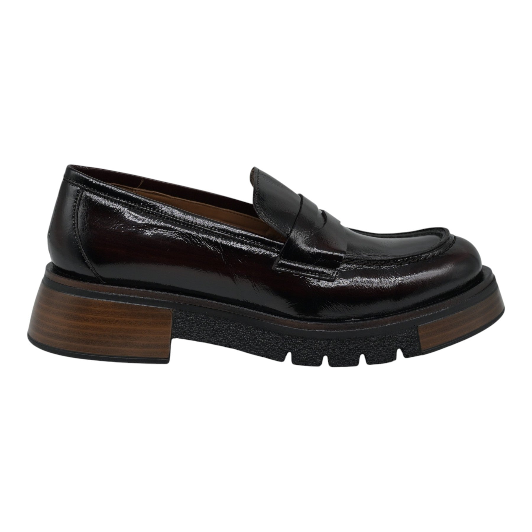 Pons Quintana 10995 Loafers με Chunky Σόλα - Ebano Λουστρίν