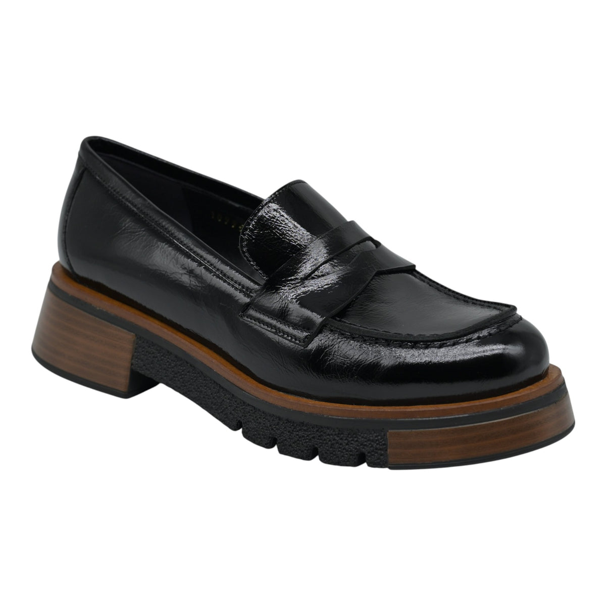 Pons Quintana 10995 Loafers με Chunky Σόλα - Μαύρο Λουστρίν