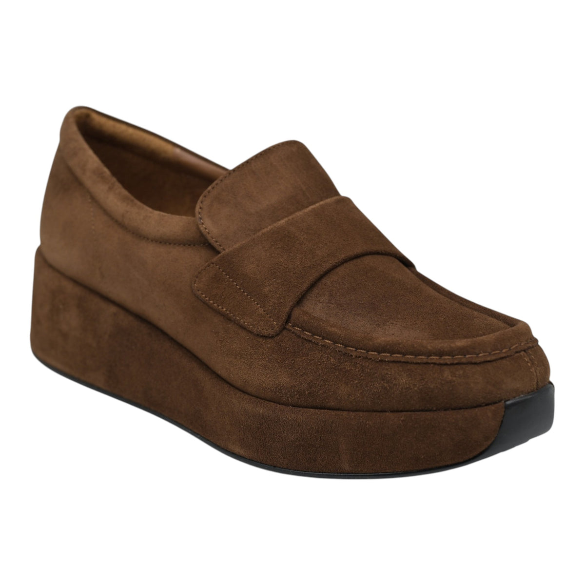 Pons Quintana 11111 Loafers με Πλατφόρμα - Ebano Σουέντ