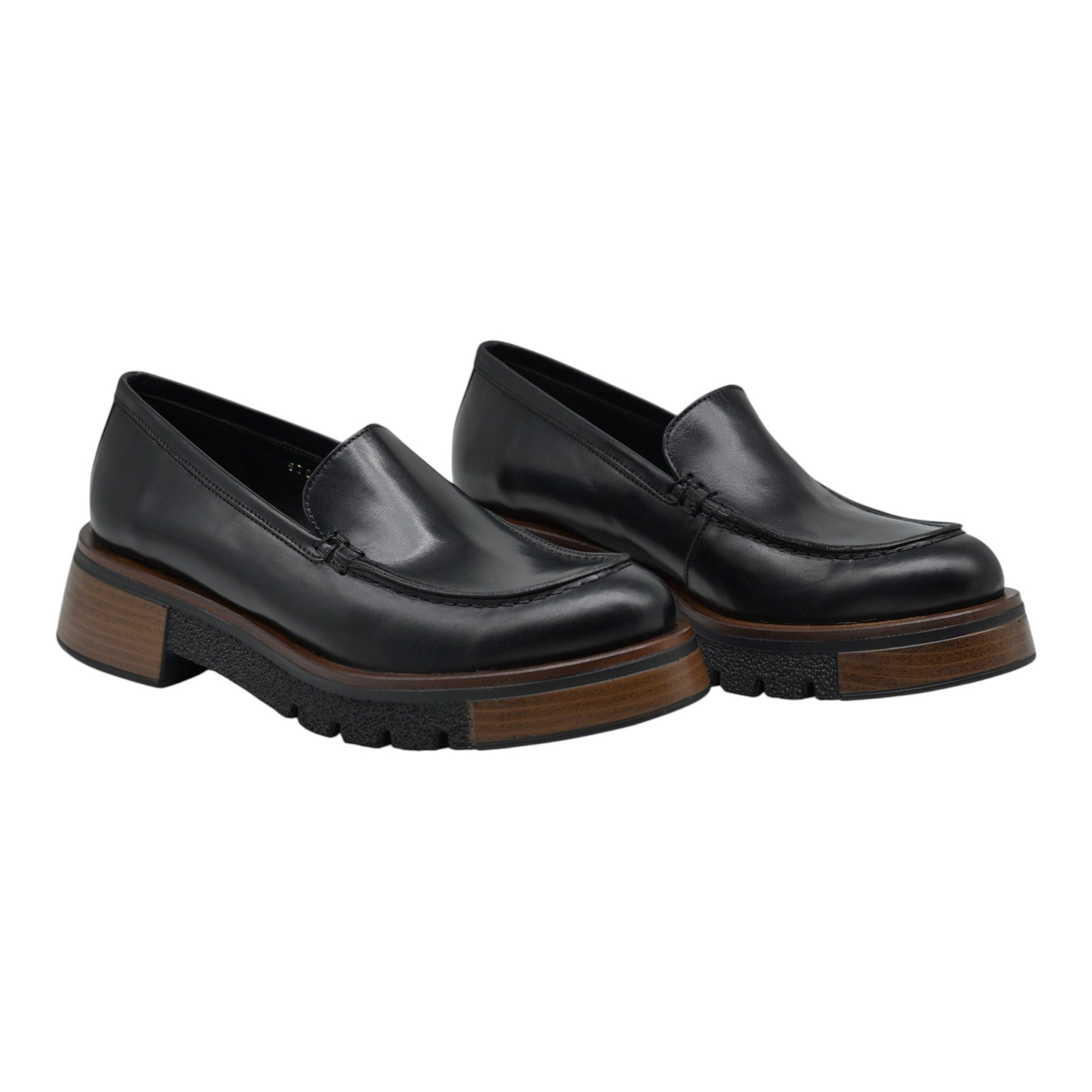Pons Quintana 11650 Loafers με Chunky Σόλα - Μαύρα