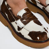 Pons Quintana 11676 Loafers Κλασικά - Εκρού με Καφέ