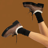 Pons Quintana 11828 Δετά Παπούτσια με Εσωτερική Επένδυση - Καφέ