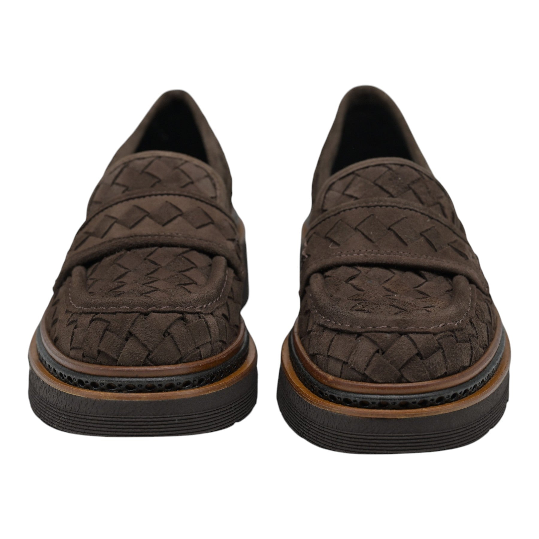 Pons Quintana 12205 Loafers Δίπατα Πλεκτά - Μόκα Σουέντ