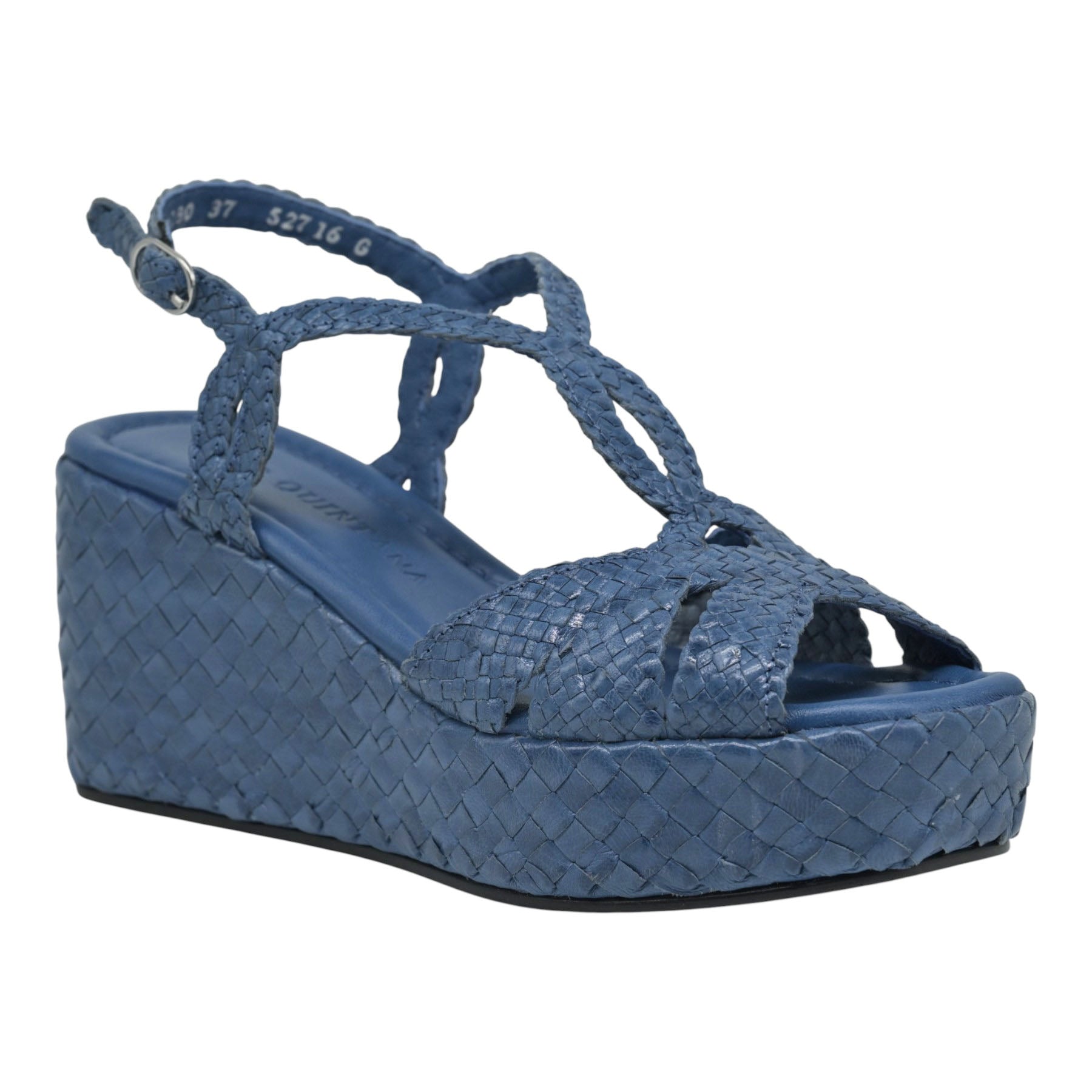 Pons Quintana 10280 Πλατφόρμες Πλεκτές με Λεπτά Λουράκια - Jeans
