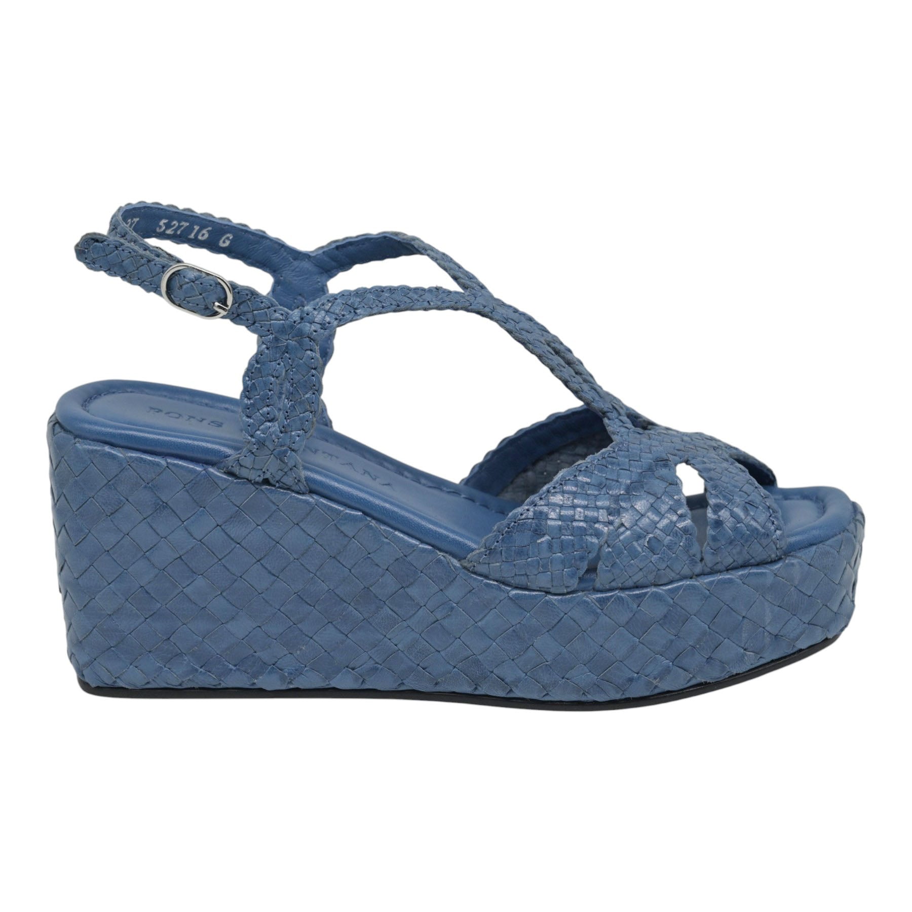Pons Quintana 10280 Πλατφόρμες Πλεκτές με Λεπτά Λουράκια - Jeans