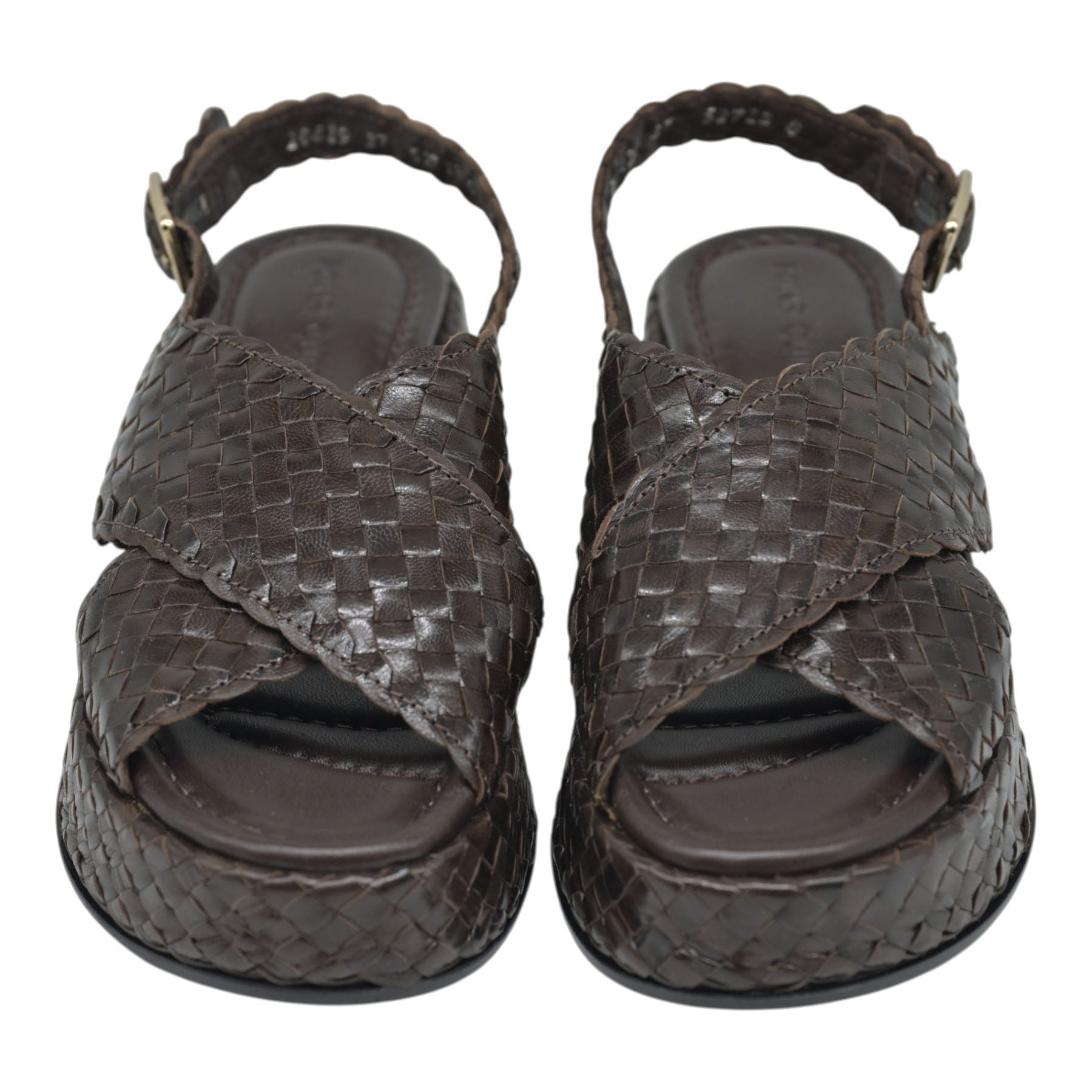 Pons Quintana 10829 Πλατφόρμες Slingback Χιαστί - Καφέ