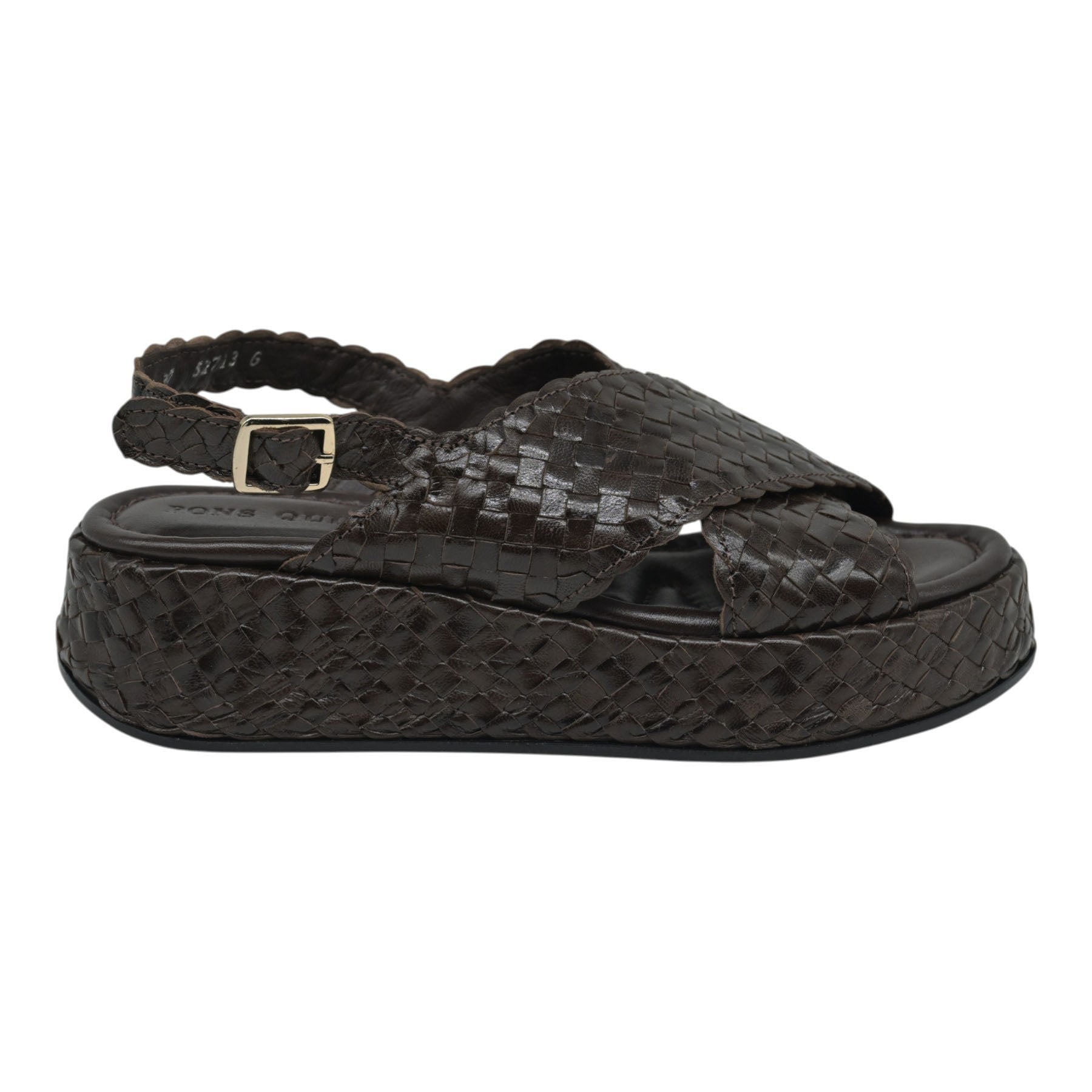 Pons Quintana 10829 Πλατφόρμες Slingback Χιαστί - Καφέ