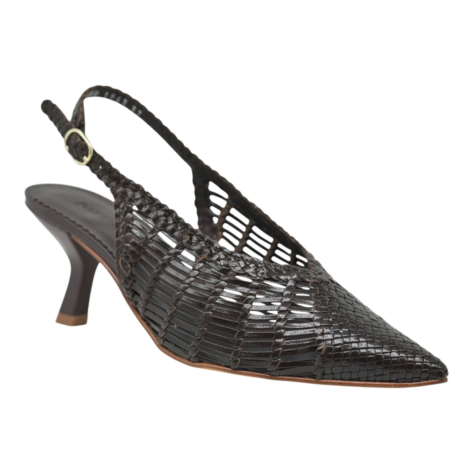 Pons Quintana 11943 Γόβες Slingback με Ανοίγματα - Καφέ