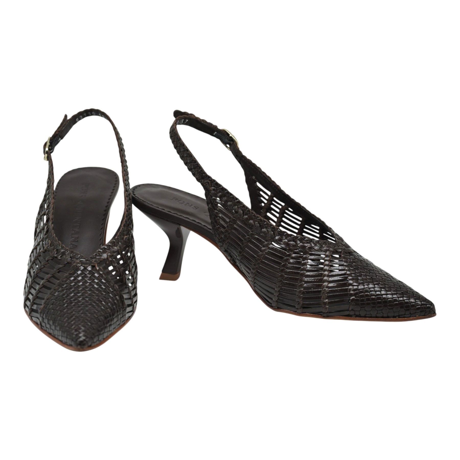 Pons Quintana 11943 Γόβες Slingback με Ανοίγματα - Καφέ