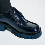 Pons Quintana 101720 Δετά Παπούτσια με Τακούνι και Καρέ Μύτη - Μπλε