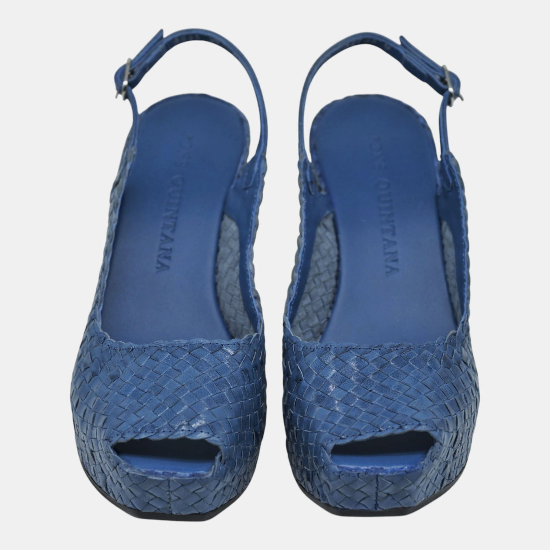 Pons Quintana Fancy Πλατφόρμες Slingback με Peep Toe - Jeans