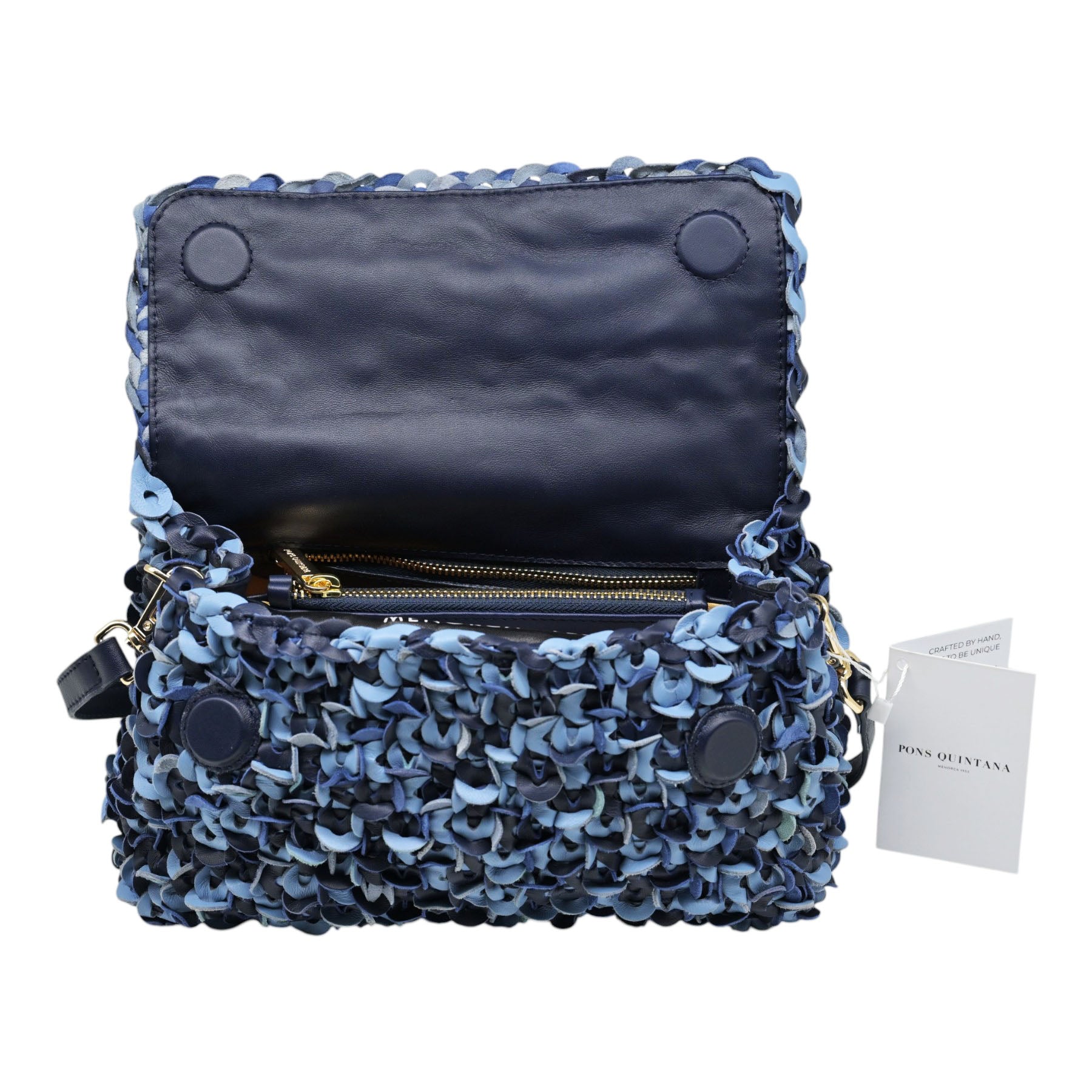 Vic Matie V254 Τσάντα Χιαστί Ανάγλυφη - Azulon