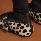 Schutz 21963 Μπαλαρίνες με Χιαστί Λουράκι - Ασπρόμαυρο Πουά