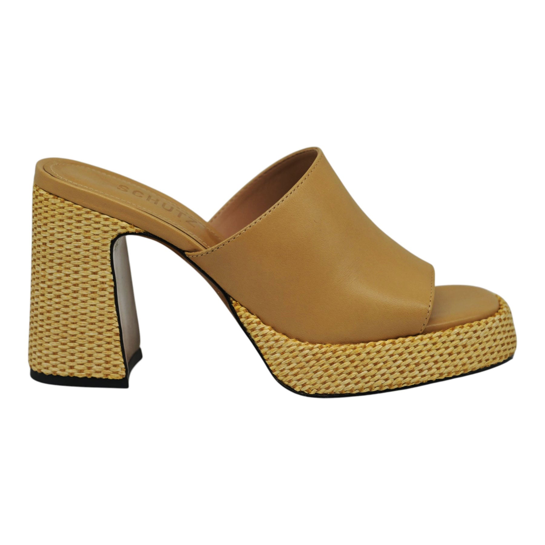 Schutz 22274 Mules με Χοντρό Τακούνι - Beige