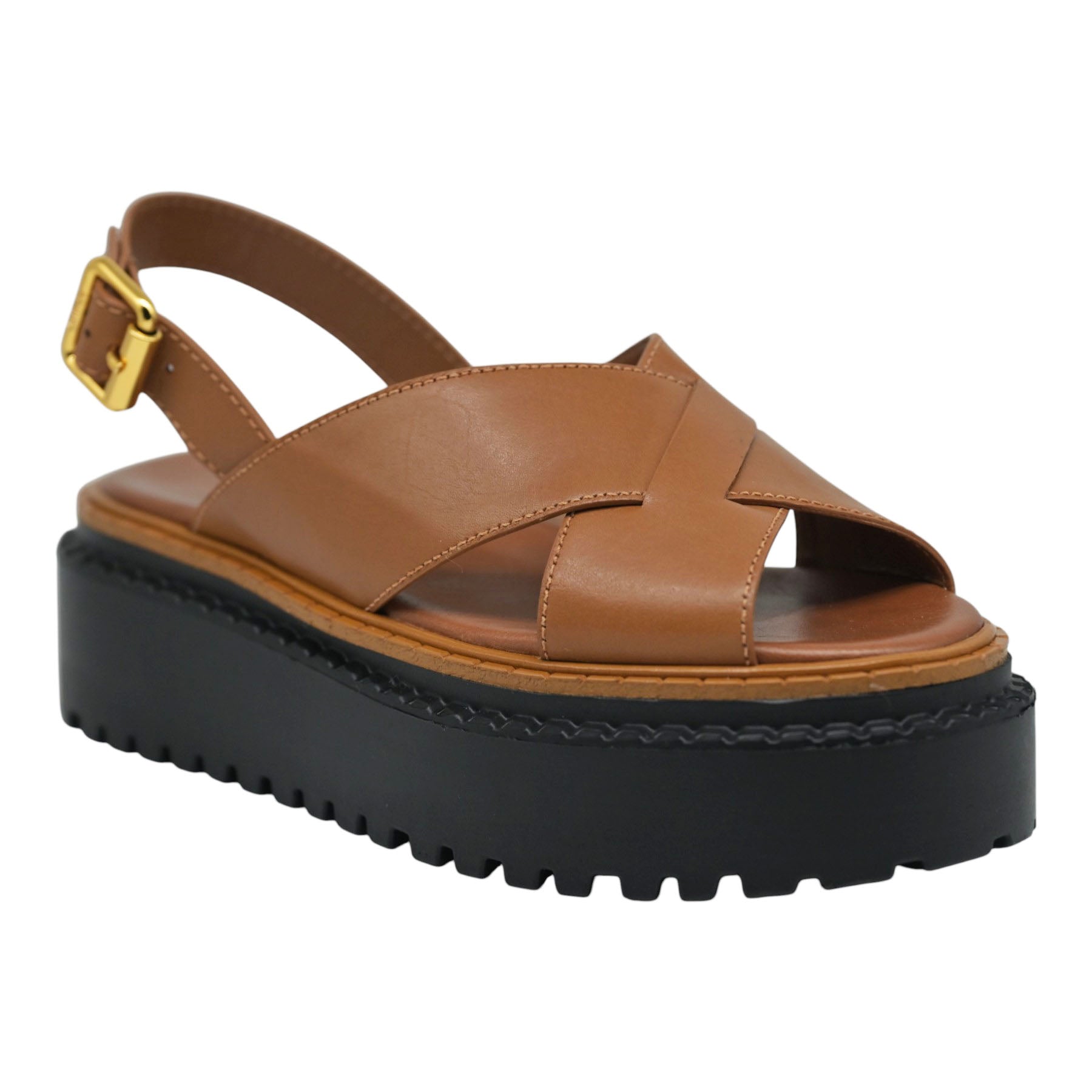 Schutz 22491 Πέδιλα με Chunky Σόλα - Καφέ