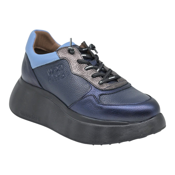 Wonders 3630 Sneakers Δίπατα με Ανάγλυφη Σόλα - Μπλέ