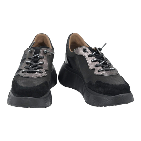 Wonders 3631 Sneakers Δίπατα με W - Μαύρα