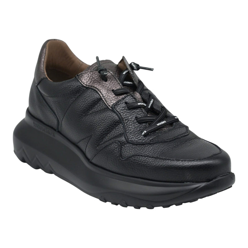 Wonders 4010 Sneakers με Chunky Σόλα - Μαύρα