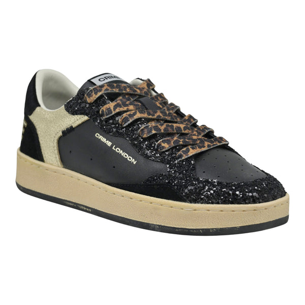 Crime 25205 Sneakers με Glitter - Μαύρα