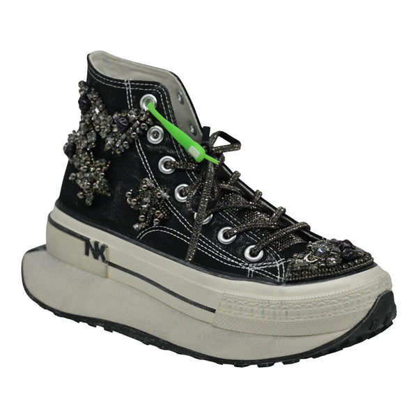 Nan-ku DFA-03 Sneakers Δίπατα με Κρύσταλλα - Μαύρα